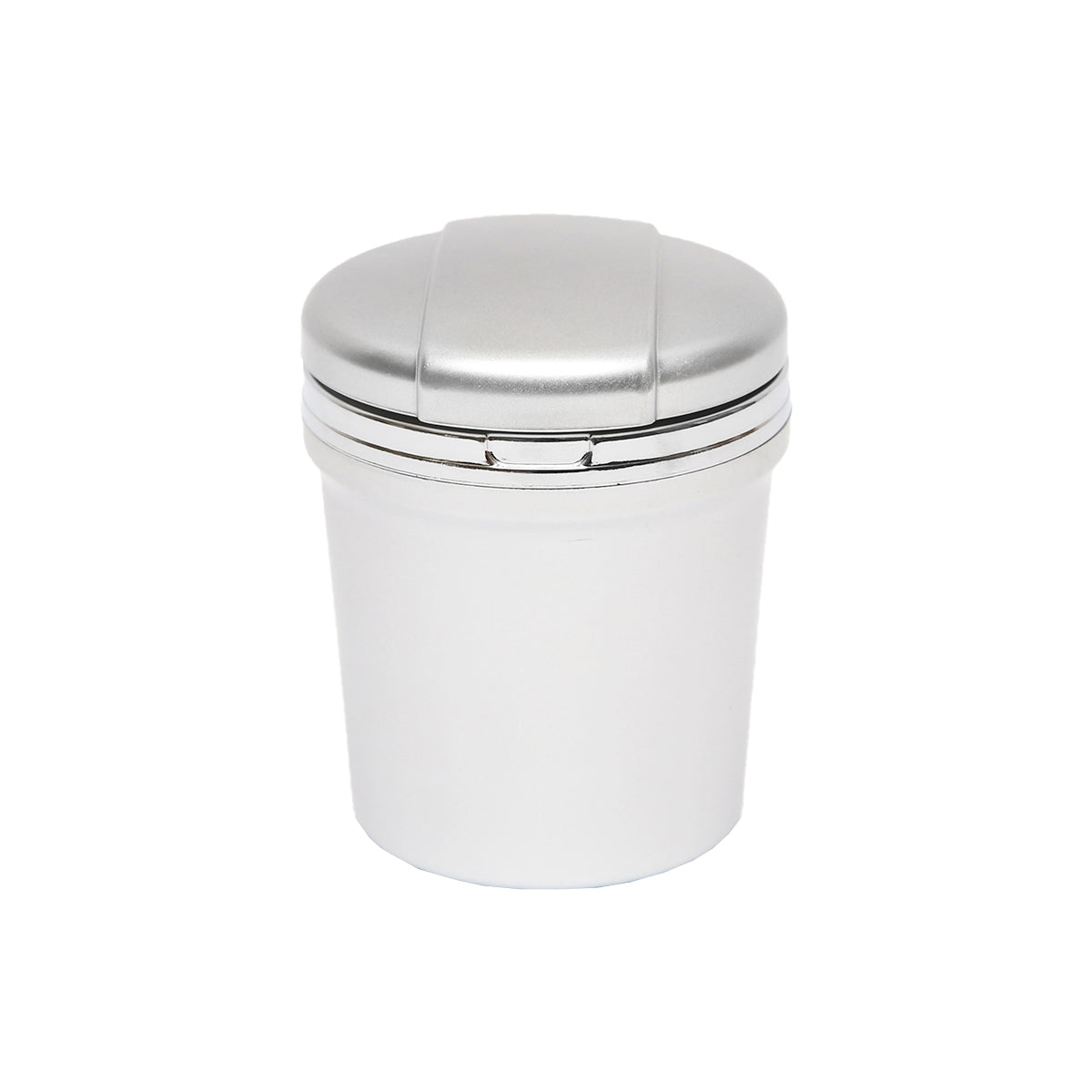 Universal silver car ashtray with multicolor LED light